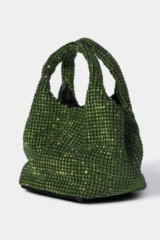Venus Rhinestone Bag—Parakeet Green